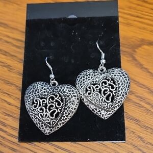 Silver Heart Earrings
